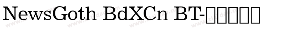 NewsGoth BdXCn BT字体转换